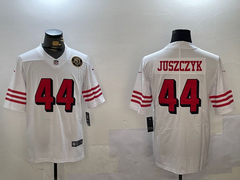 Men San Francisco 49ers 44 Juszczyk White Second generation 2024 Nike Limited NFL Jersey style 7
